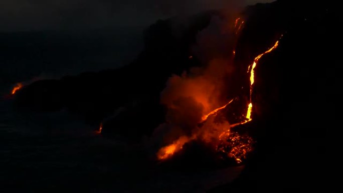 夏威夷基拉韦厄火山流出的夏威夷熔岩
