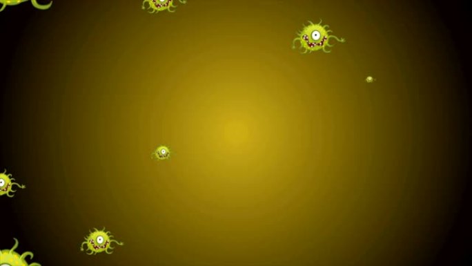 冠状病毒细菌漂浮