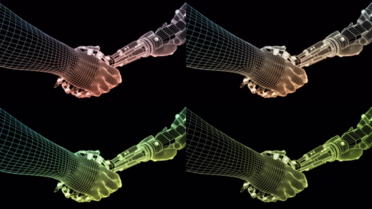机械臂和人手握手循环的工程技术