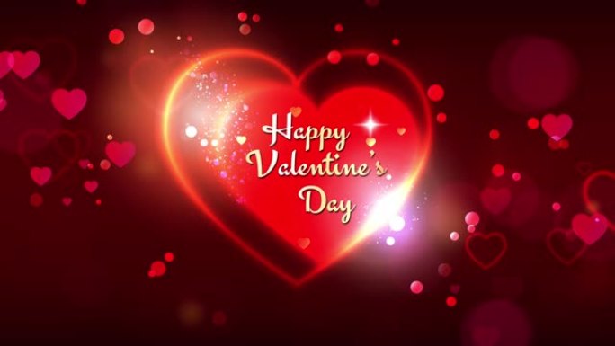 Happy valentine's day animated greeting cards. Red