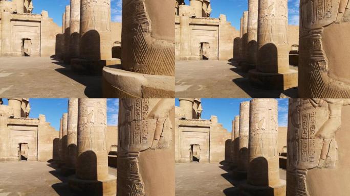 埃及Kom-Ombo的Sebek古庙遗址。