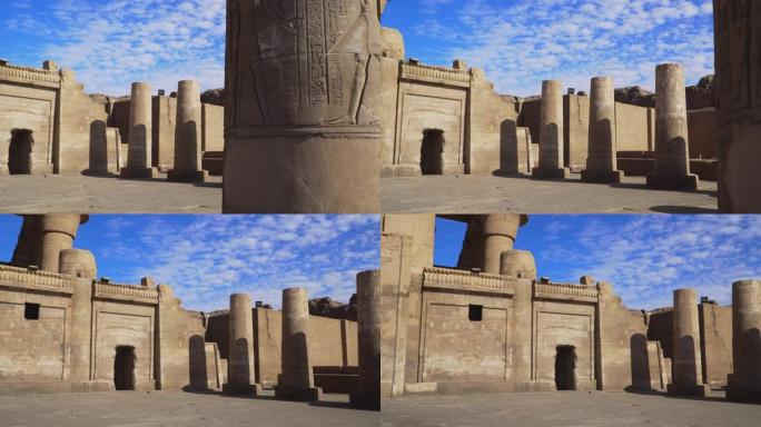 科姆·孔博神庙。Kom Ombo是埃及的一个农业城镇，以Kom Ombo神庙而闻名。它最初是一个埃及