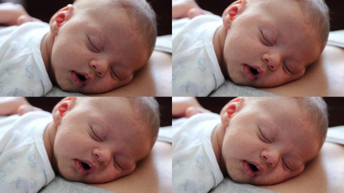 熟睡的新生儿深度睡眠肖像