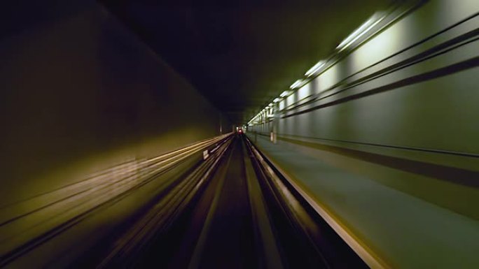 延时自动列车地铁地铁地下管隧道速度快