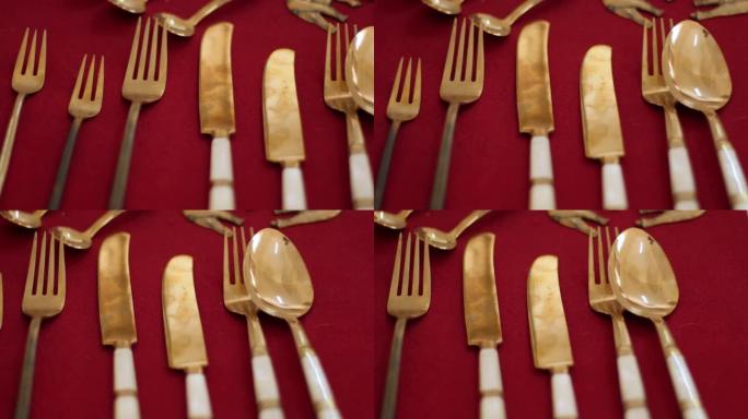 手工制作黄铜金属餐具