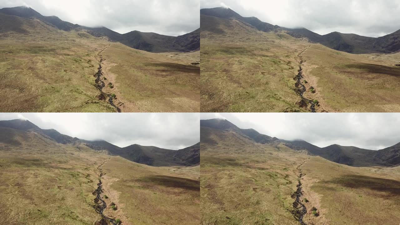 爱尔兰的Carrauntoohil山，凯瑞之环，空中射击