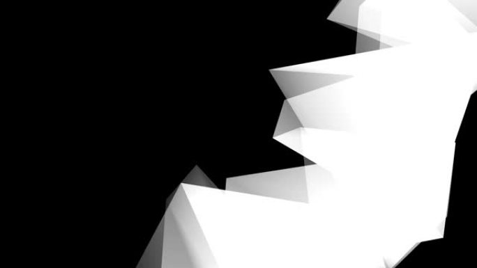 黑色背景上白色几何元素的运动高清1920x1080