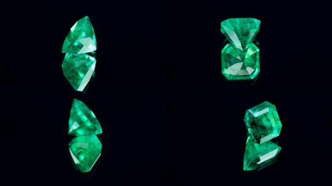 闪闪发光的祖母绿宝石可循环