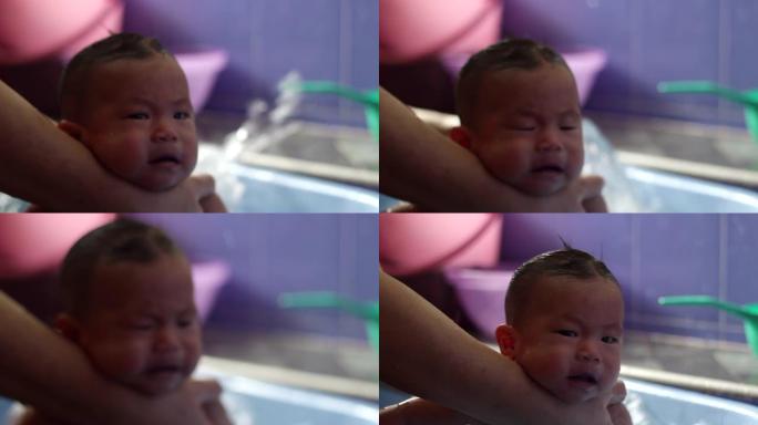 亚洲新生女婴洗澡亚洲新生女婴洗澡