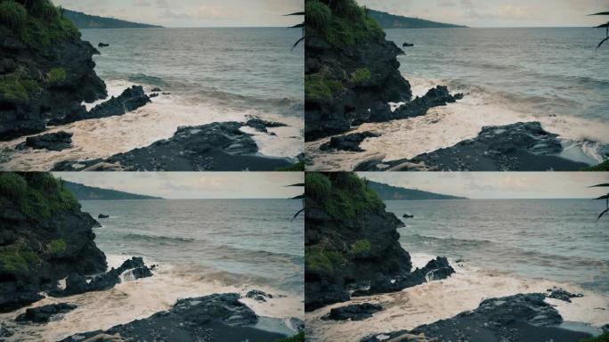 太平洋上的海滩和海岸的毛伊岛海景
