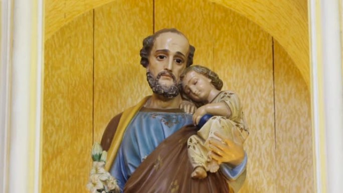 圣约瑟和婴儿耶稣的天主教形象