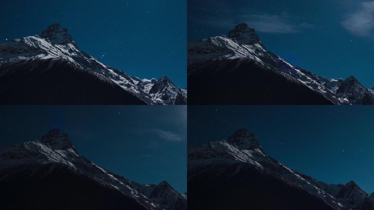 《群山之上的夜空》，4K超高清延时。