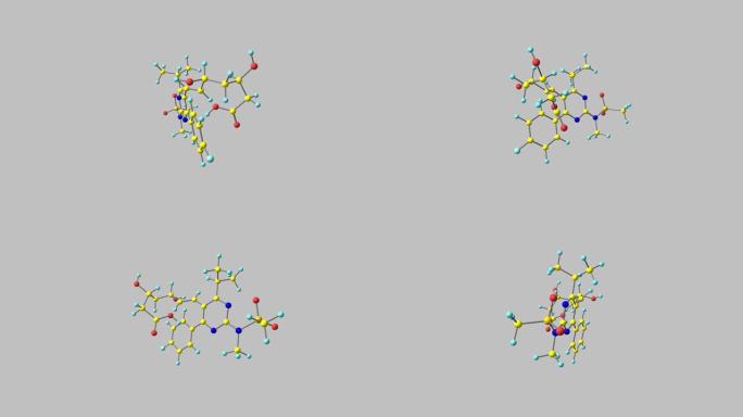 绝缘旋转rosuvastatin分子视频