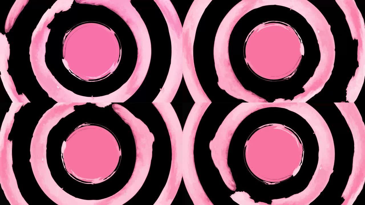 阿尔法频道背景中的粉色污点动画
