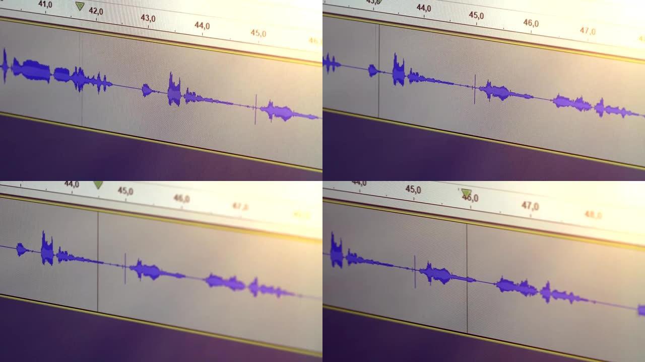 来自音频编辑软件的录音轨道