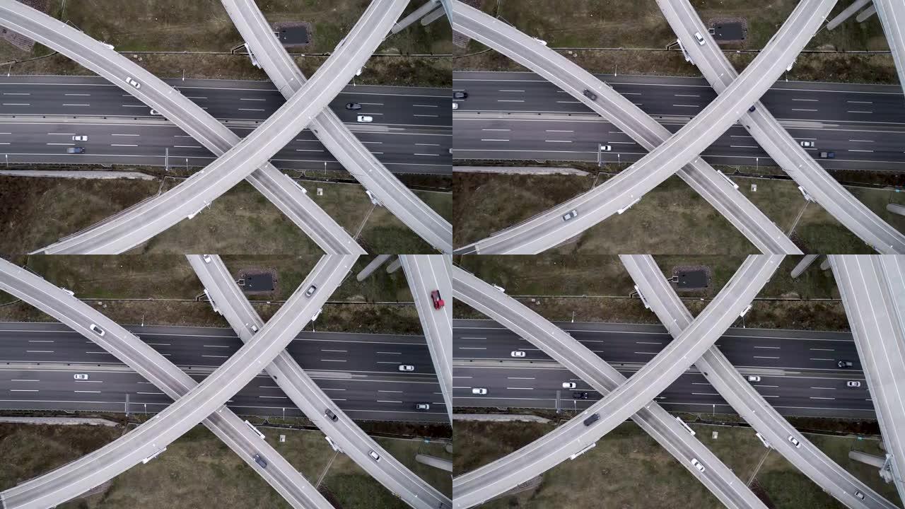 [Hyperlapse] 亚洲金海大冈JC公路交通鸟瞰图。