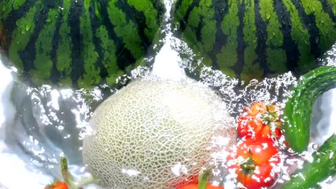 夏季新鲜蔬菜清洗清洁视频素材