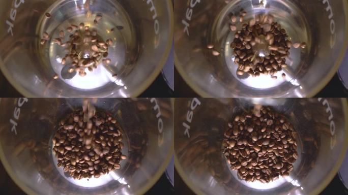 ECU将咖啡豆倒入研磨机