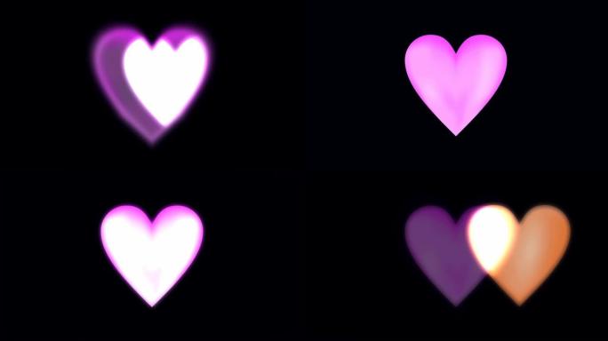 快速闪烁的彩色心脏循环动画。