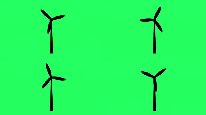 风力涡轮机图标动画