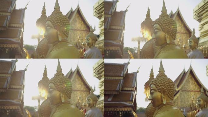 公共场所，佛像，atmagha puja纪念佛教公园的历史，清迈，泰国