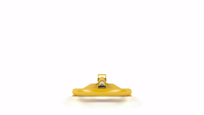 黄色可折叠停车锁MG卡通动态动画