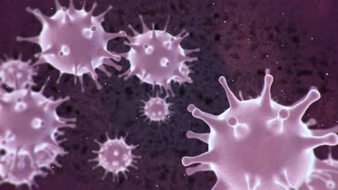 冠状病毒 (传染性非典型肺炎和MERS) 3D动画的感染概念