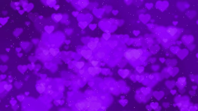 情人节抽象紫色背景与心