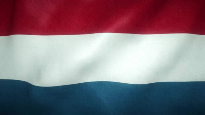 迎风飘扬的荷兰国旗