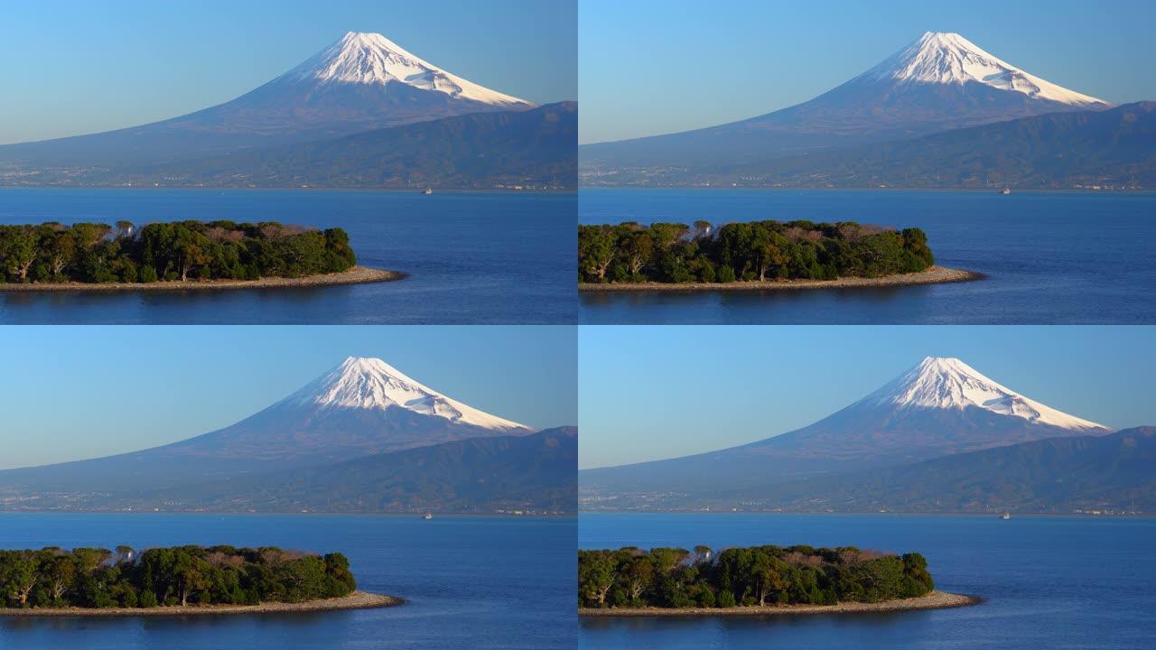 富士山和海，静冈大崎的景色