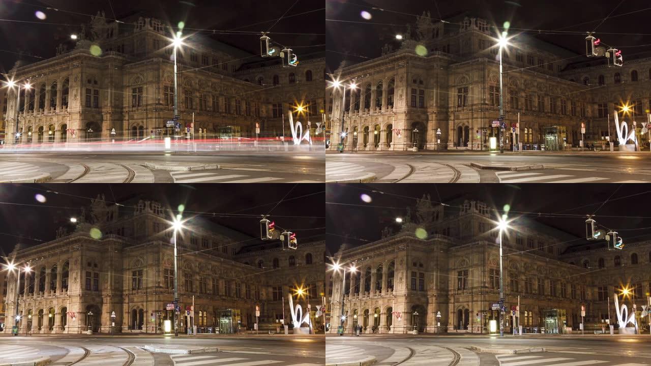 奥地利维也纳歌剧院4k延时之夜