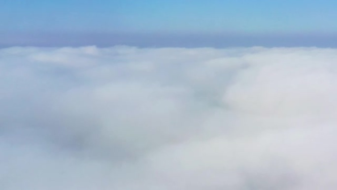 Stormy purple-blue clouds at sunset, drone view.