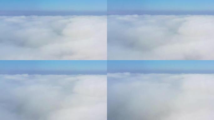 Stormy purple-blue clouds at sunset, drone view.