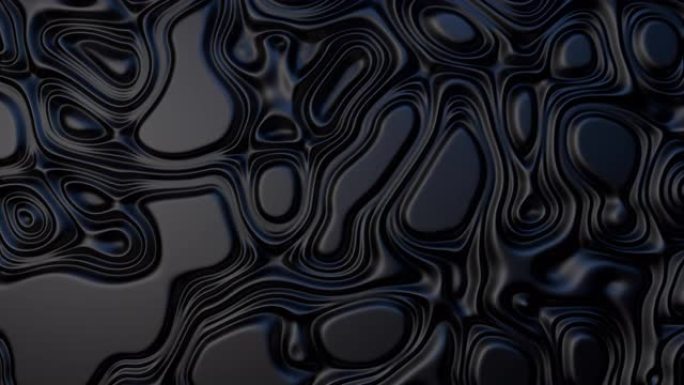 黑色塑料流体特效背景流动流淌视频素材