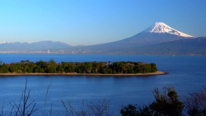 富士山和海，静冈大崎的景色