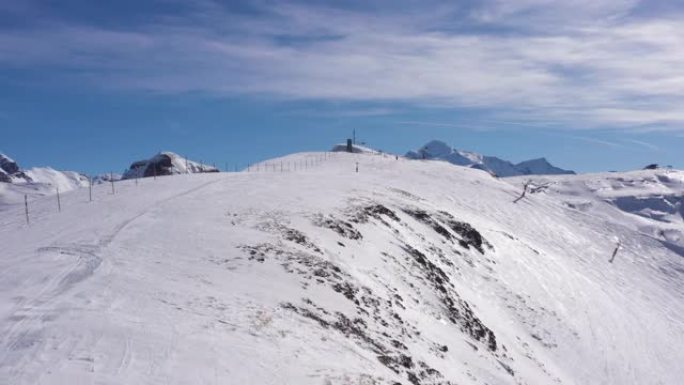 万宝龙附近滑雪胜地的鸟瞰图