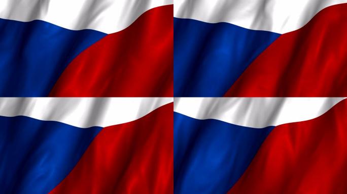 捷克共和国挥舞着4K国旗