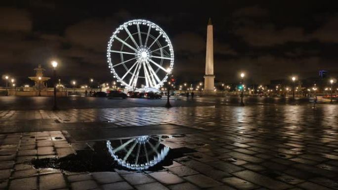 Timelapse Concorde广场，法国巴黎协和广场