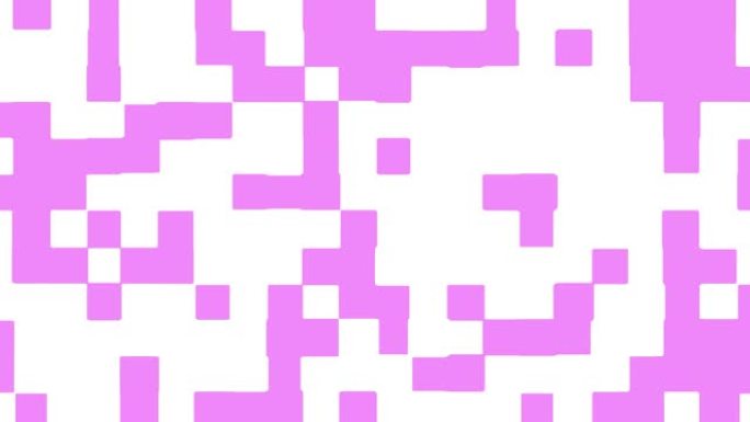 白色背景上移动的粉红色形状的抽象动画。无缝循环动画背景，壁纸。