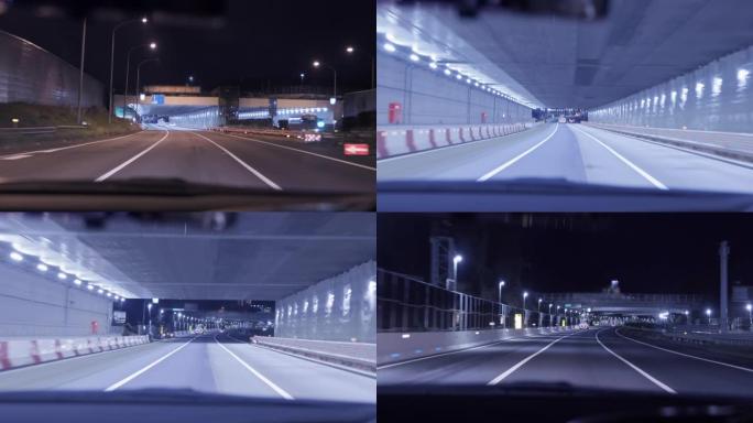 日本物流网，夜间高速公路