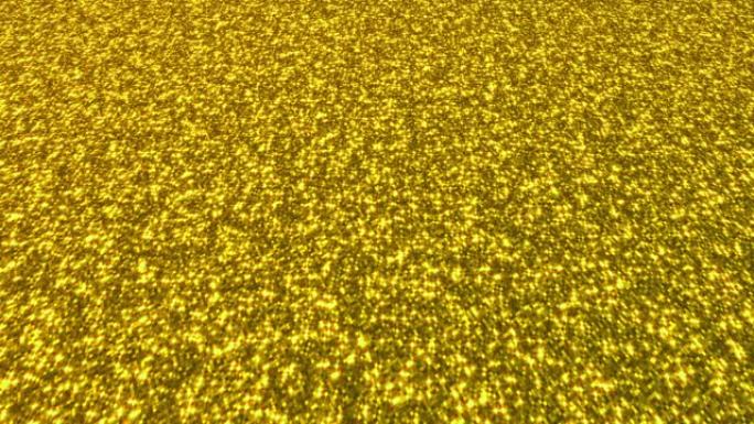 节日、派对、活动的金色闪光灰尘背景。金色魅力纹理循环4k动画
