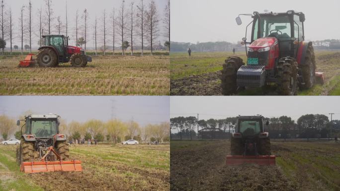 无人驾驶自动驾驶拖拉机耕地现代农业