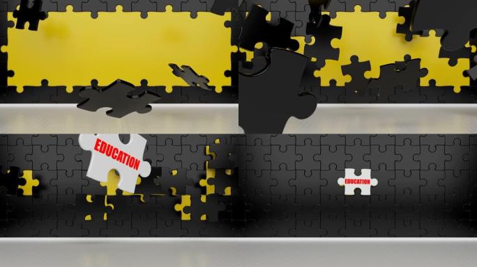 创造教育概念的拼图