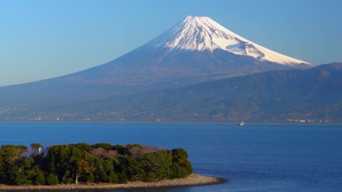 富士山和海，静冈大崎的景色