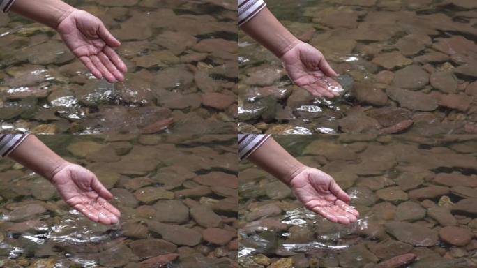 手玩清澈的淡水瀑布