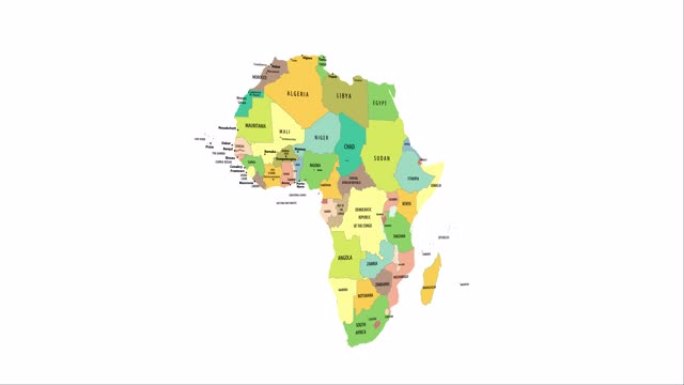 非洲地图动画地球板块