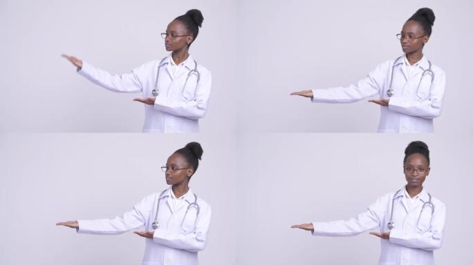 年轻美丽的非洲女性医生