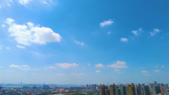 城市蓝天白云风景延时摄影视频素材44