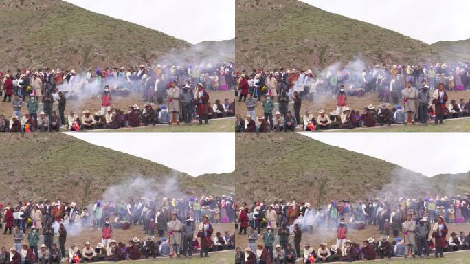 赛马节开幕式 西藏热闹节日 藏族热闹节日
