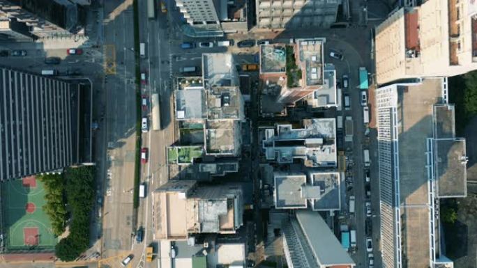 香港无人机视角空中俯瞰空中摄影全景